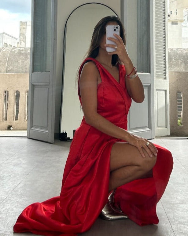 VESTIDO LARGO HOMBROS CAIDOS **SALE**