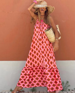 VESTIDO LARGO ROMBOS  *** SALE***