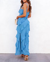 Cargar imagen en el visor de la galería, VESTIDO LARGO VOLADOS
