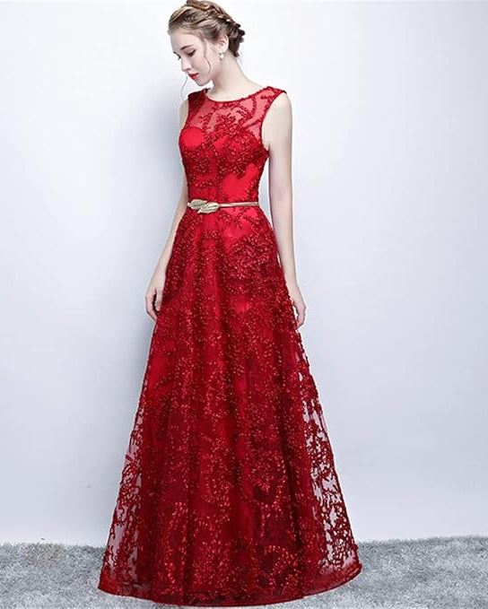 VESTIDO LARGO BORDADO TALLES GRANDES