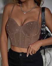 Cargar imagen en el visor de la galería, TOP CORSET CON BRILLOS
