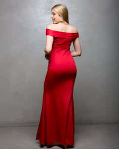 VESTIDO LARGO HOMBROS IRREGULAR