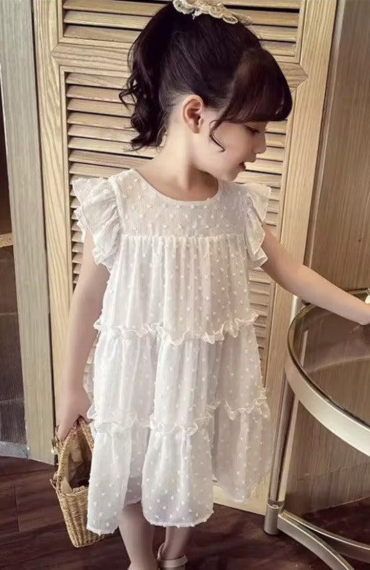 VESTIDO DE NIÑA GASA PLUMETI