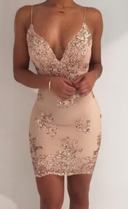 VESTIDO CORTO CON TUL BORDADO