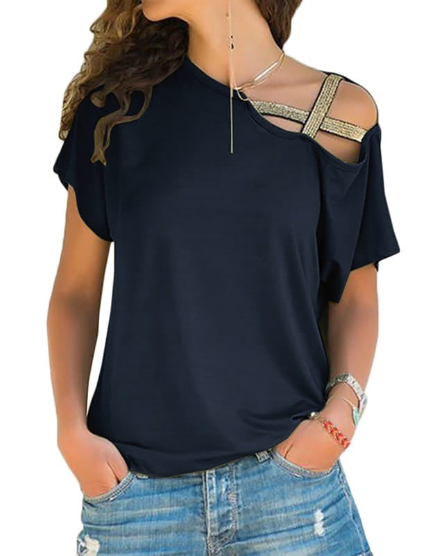 BLUSA HOMBRO GALON CRUZADO TALLES GRANDE