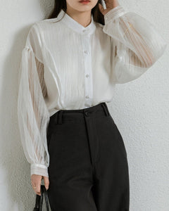 BLUSA COMBINADA VOLADOS