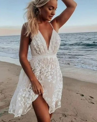 VESTIDO TUL BORDADO NATURAL