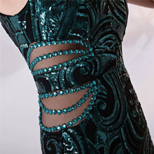 Cargar imagen en el visor de la galería, VESTIDO LARGO BORDADO CUELLO HALTER C/GOTA
