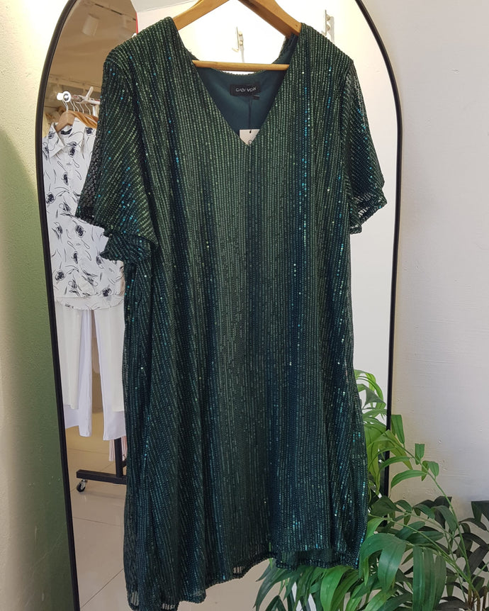 VESTIDO TUNICA LENTEJUELAS PLUS SIZE