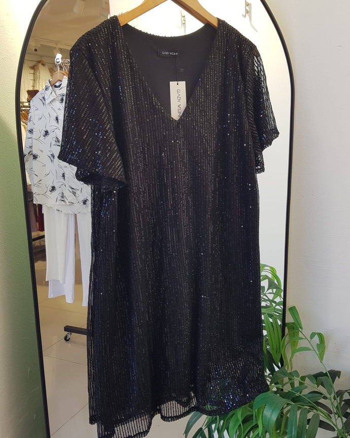 VESTIDO TUNICA LENTEJUELAS PLUS SIZE