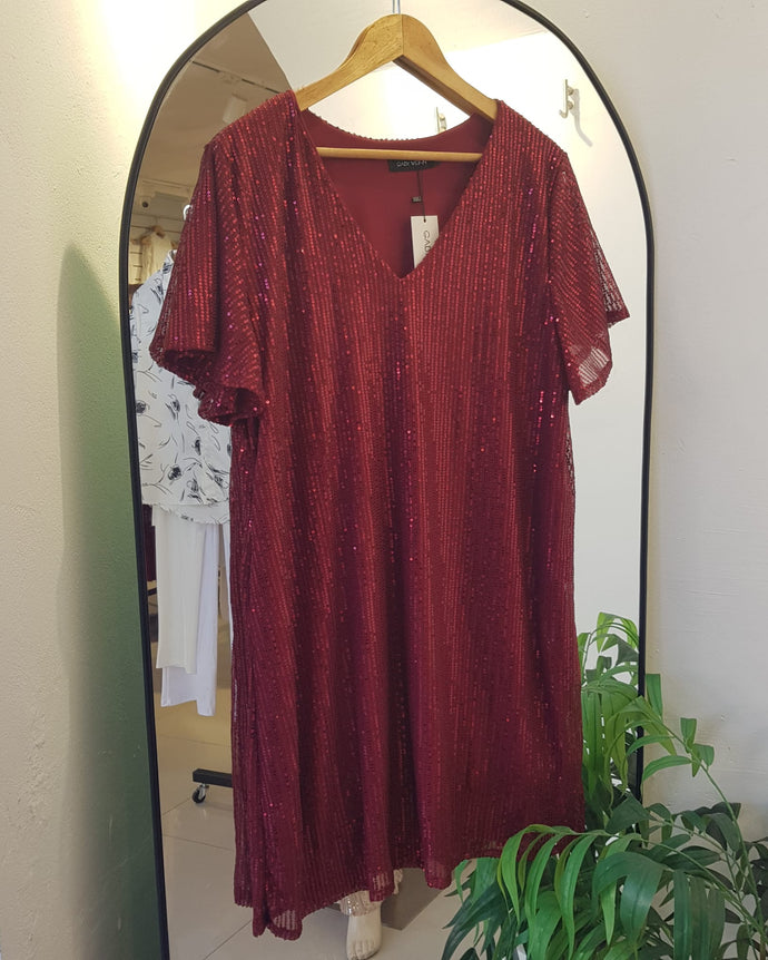 VESTIDO TUNICA LENTEJUELAS PLUS SIZE