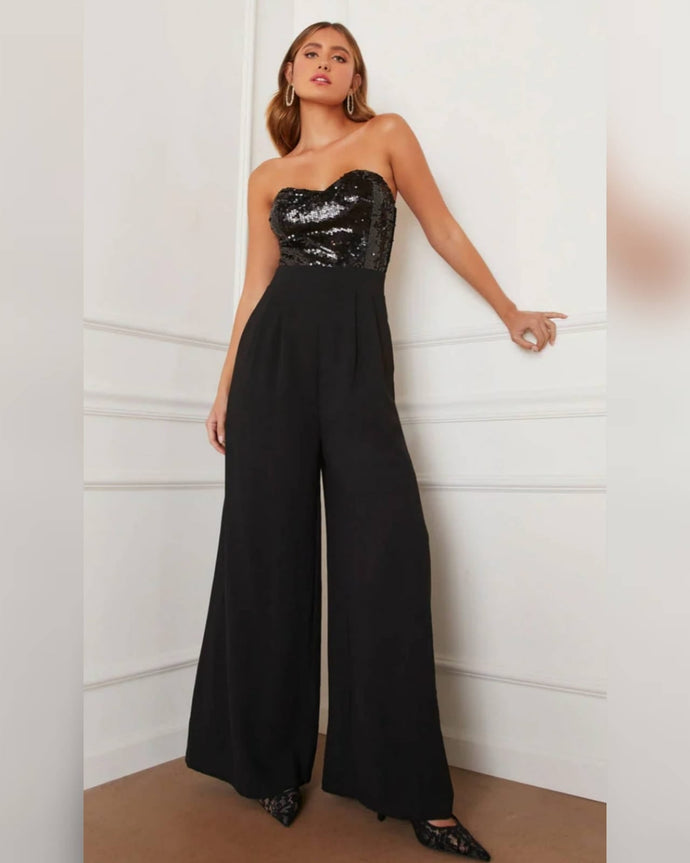 MONO STRAPLESS LENTEJUELAS MAS LISO