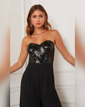 Cargar imagen en el visor de la galería, MONO STRAPLESS LENTEJUELAS MAS LISO
