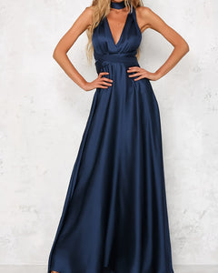 VESTIDO LARGO SEDA MULTIFORMA