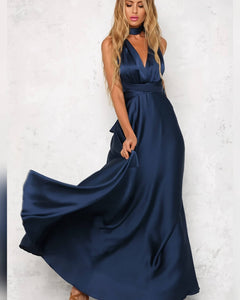 VESTIDO LARGO SEDA MULTIFORMA