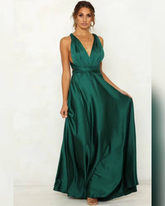 VESTIDO LARGO SEDA MULTIFORMA
