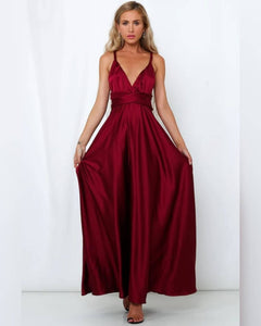 VESTIDO LARGO SEDA MULTIFORMA
