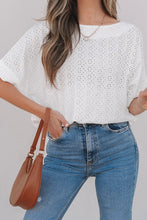 Cargar imagen en el visor de la galería, BLUSA BRODERIE MANGAS CAIDAS
