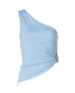 TOP UN HOMBRO BROCHE COSTADO