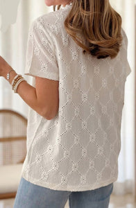 BLUSA BRODERIE FLORES MAS ROMBOS
