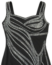 Cargar imagen en el visor de la galería, VESTIDO LARGO LINEAS BRILLOS
