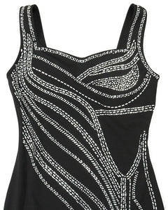 VESTIDO LARGO LINEAS BRILLOS