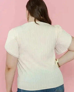 BLUSA TEXTURA RALLITAS TALLES GRANDES