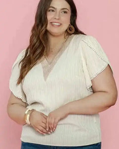 BLUSA TEXTURA RALLITAS TALLES GRANDES