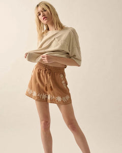 SHORT BORDADO FLORES