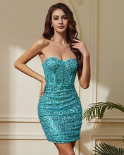 Cargar imagen en el visor de la galería, VESTIDO LENTEJUELAS TOP CORSET
