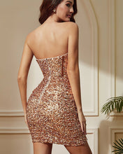 Cargar imagen en el visor de la galería, VESTIDO LENTEJUELAS TOP CORSET
