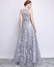 Cargar imagen en el visor de la galería, VESTIDO LARGO BORDADO TALLES GRANDES
