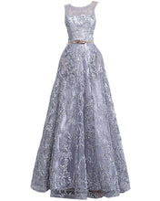 Cargar imagen en el visor de la galería, VESTIDO LARGO BORDADO TALLES GRANDES
