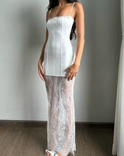 Cargar imagen en el visor de la galería, VESTIDO LARGO ENCAJE FORRO CORTO
