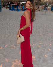 Cargar imagen en el visor de la galería, VESTIDO LARGO STRAPLESS CUT OUT FRENTE
