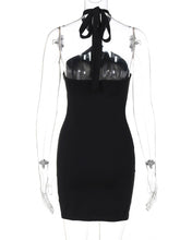 Cargar imagen en el visor de la galería, VESTIDO TUBO CUELLO HALTER TIRAS
