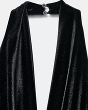 Cargar imagen en el visor de la galería, VESTIDO VELVET NUDO Y FLECOS
