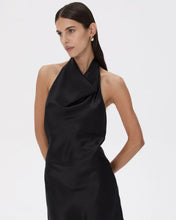 Cargar imagen en el visor de la galería, VESTIDO SATEN CUELLO BUCHE
