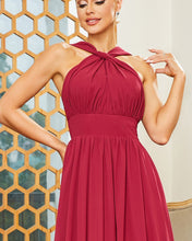 Cargar imagen en el visor de la galería, VESTIDO LARGO CUELLO HALTER CRUZADO
