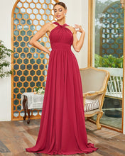Cargar imagen en el visor de la galería, VESTIDO LARGO CUELLO HALTER CRUZADO
