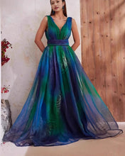 Cargar imagen en el visor de la galería, VESTIDO  LARGO GASA ESTAMPADO DIFUSO

