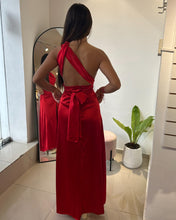 Cargar imagen en el visor de la galería, VESTIDO LARGO SEDA MULTIFORMA
