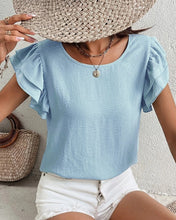 Cargar imagen en el visor de la galería, BLUSA VOLADOS HOMBROS
