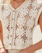 Cargar imagen en el visor de la galería, BLUSA TEJIDA C/BOTONES
