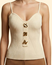 Cargar imagen en el visor de la galería, MUSCULOSA TEJIDA BOTONES
