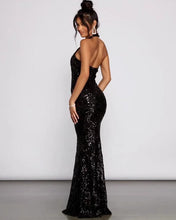 Cargar imagen en el visor de la galería, VESTIDO BORDADO ATADO CUELLO
