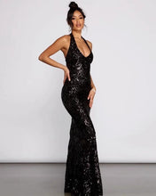 Cargar imagen en el visor de la galería, VESTIDO BORDADO ATADO CUELLO
