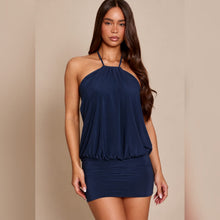 Cargar imagen en el visor de la galería, VESTIDO CUELLO HALTER SUELTO MAS LISO
