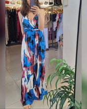Cargar imagen en el visor de la galería, VESTIDO LARGO ESTAMPADO ESCOTE CRUZADO *** SALE ***
