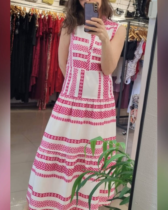 VESTIDO LARGO ESTAMPADO NAVAJO *** SALE ***